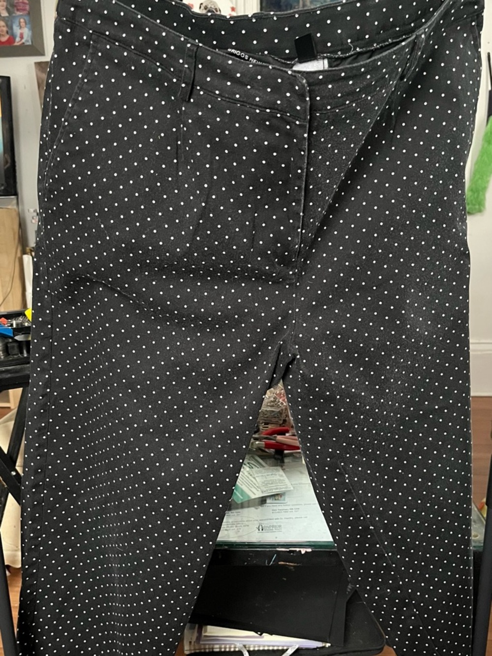 Women’s Black Polka Dot Dress Pants